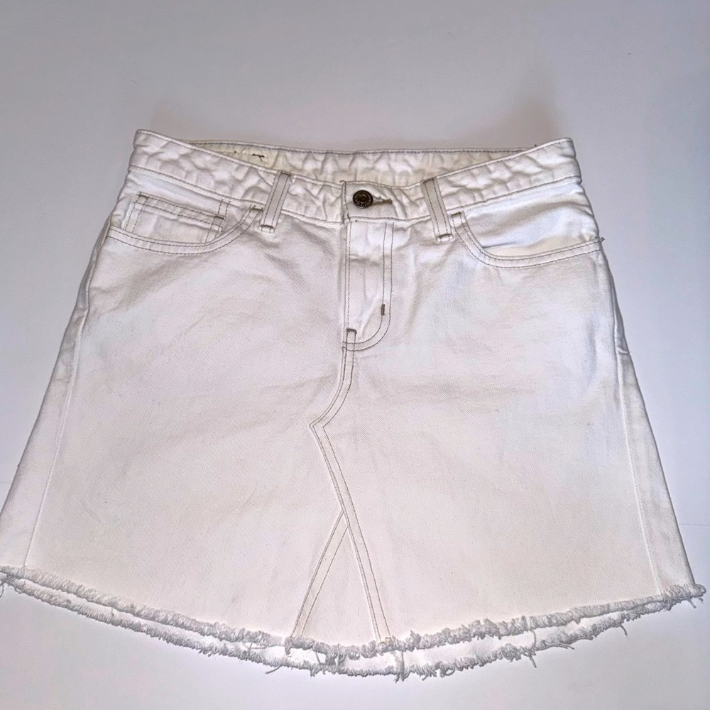 Ralph Lauren white Jean mini skirt small